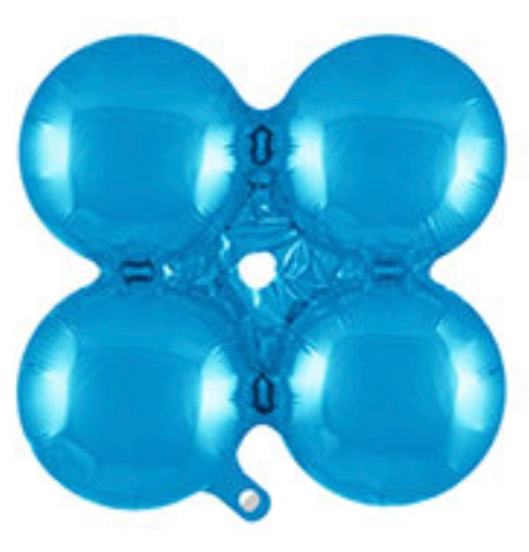 18 inch Round Air filled Blue Arch and Column Balloon- 10 pack