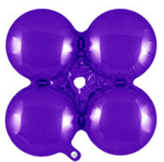 18 inch Round Air filled Purple Arch and Column Balloon- 10 pack