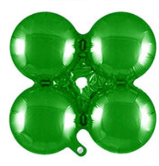 18 inch Round Air filled Green Arch and Column Balloon- 10 pack