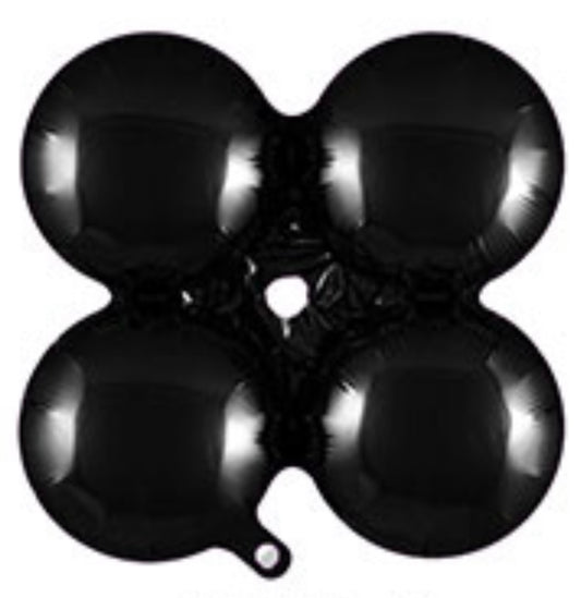 18 inch Round Air filled Black Arch and Column Balloon- 10 pack