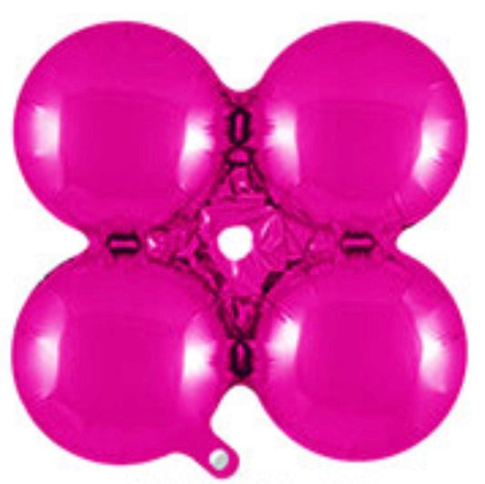 18 inch Round Air filled Fuchsia Arch and Column Balloon-10 pack