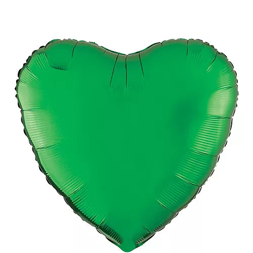 18-inch helium Green Heart balloons 20 pcs/pack