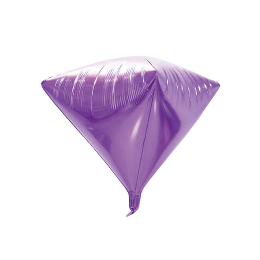 24 in Helium Diamond  4D Balloon Purple [Pack of 10]