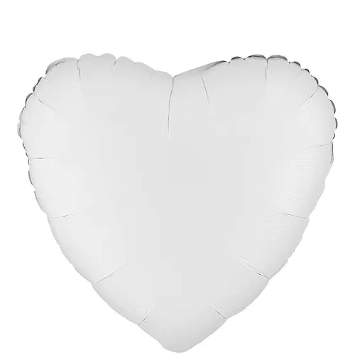 18-inch helium White Heart balloons 20 pcs/pack